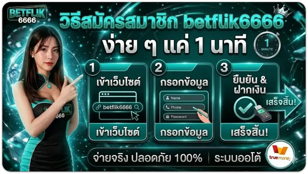 สมัครสมาชิก betflik6666 สมัครง่าย เริ่มต้นใช้งานได้ทันที​